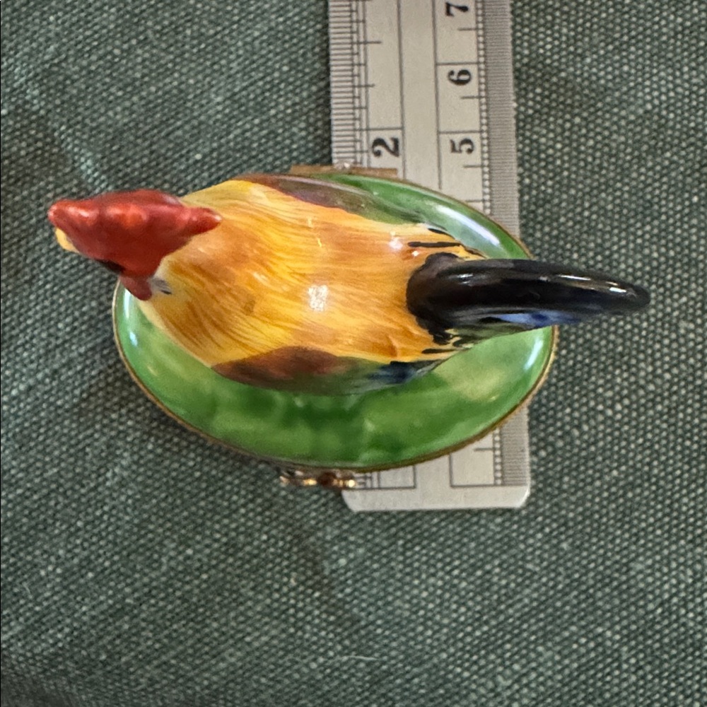 Limoges Hand-Painted Rooster Trinket Box - Picture 10 of 10